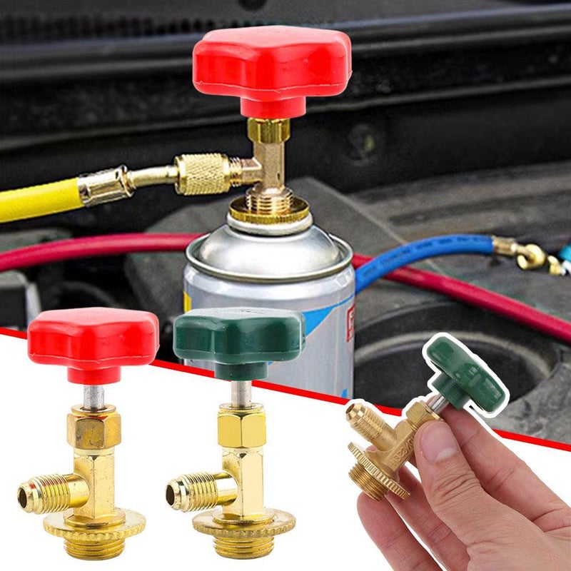 صنبور تعبئة مكيف الهواء العالمي مناسب لغاز R22 R134a R410A مفتاح زجاجة صمام توزيع أداة إصلاح تكييف الهواء - Image 2